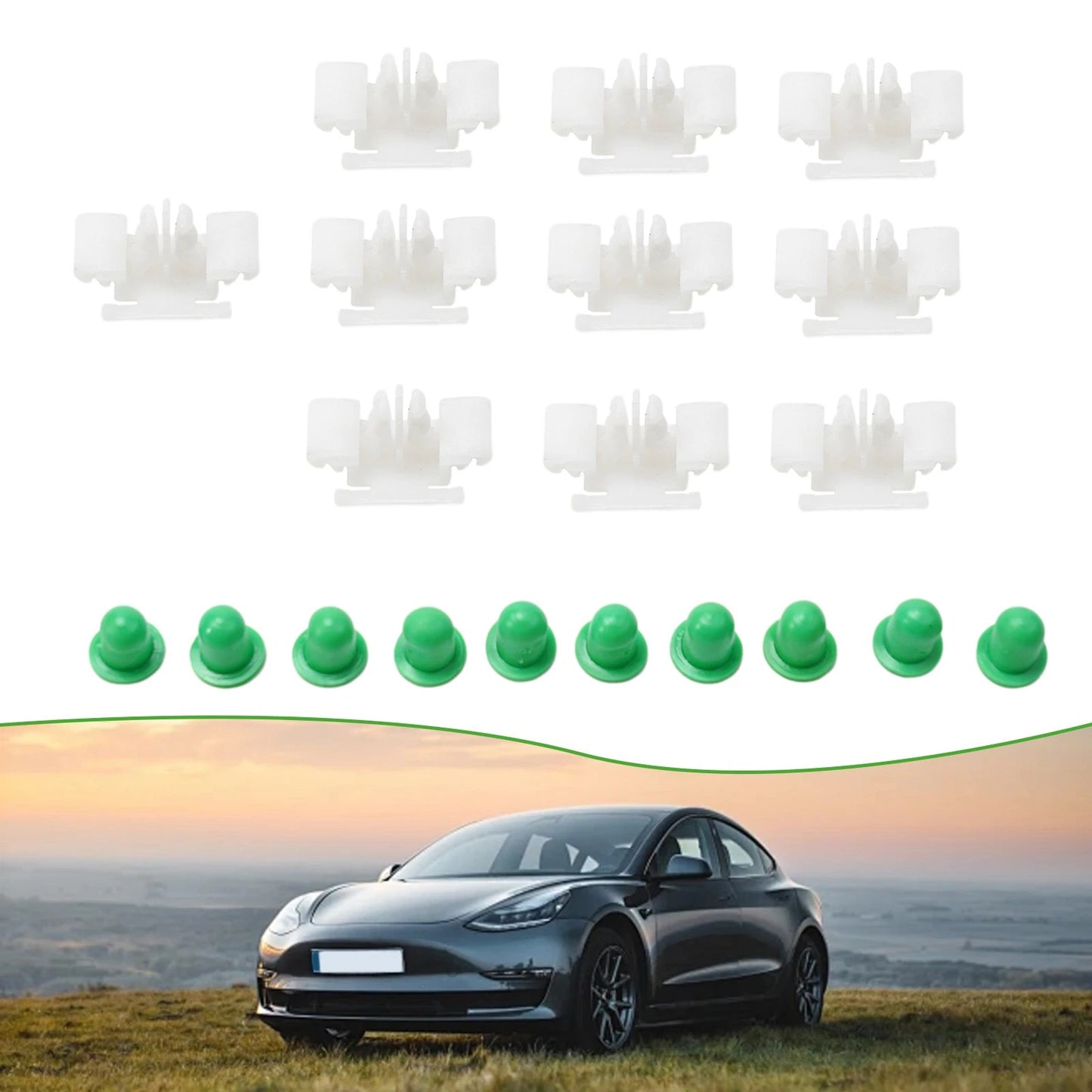 Plastic Clips Side Moulding White Bumpstrip Door