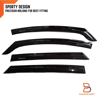 Black Weather Shield Window Visor Rain Guard for BYD Dolphin (2022-2024)