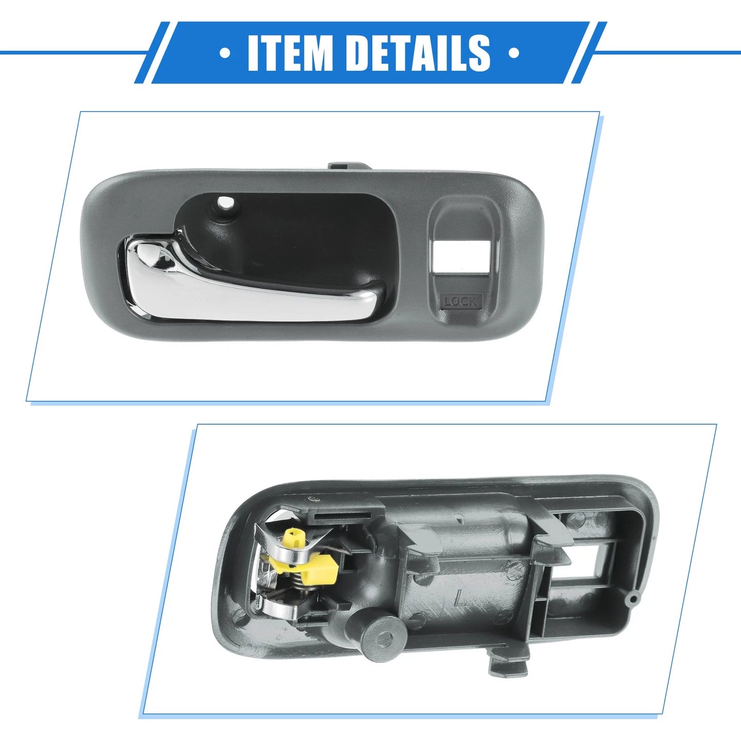 Interior Door Handle for Honda CR-V, Odyssey (1997-2001) Gray