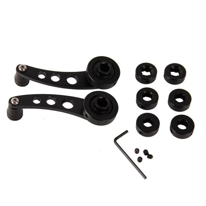 Aluminum Car Window Door Winder Cranks Black for Universal (AU Ship)