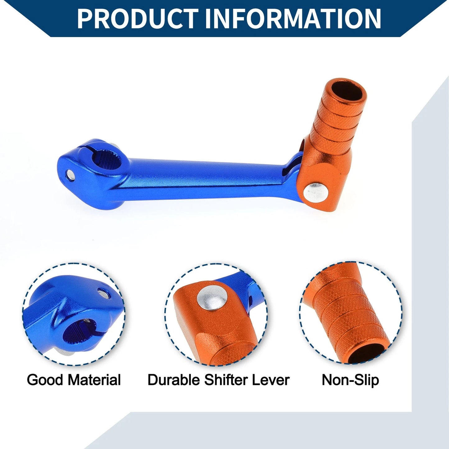 Folding Motorcycle Gear Shifter Lever for Bosuer M5 Blue Orange