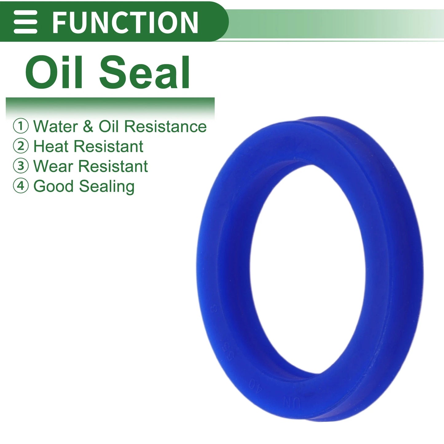 Oil Seal / 40x55x8mm / Rotary Shaft Seal TPU High Pressure Blue 5 Pcs