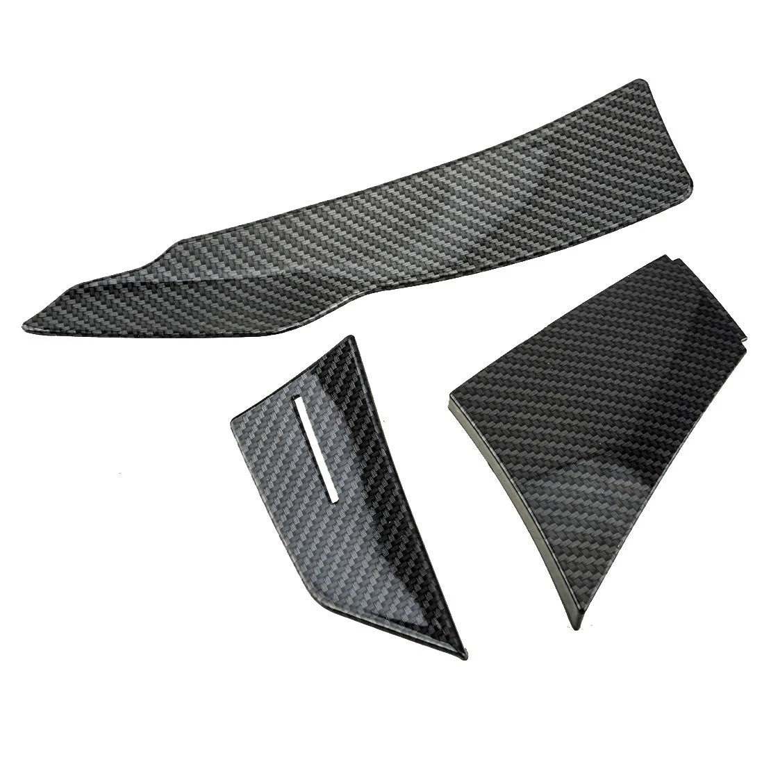 6pcs Carbon Fiber Front Bumper Splitter Fins for Car Model