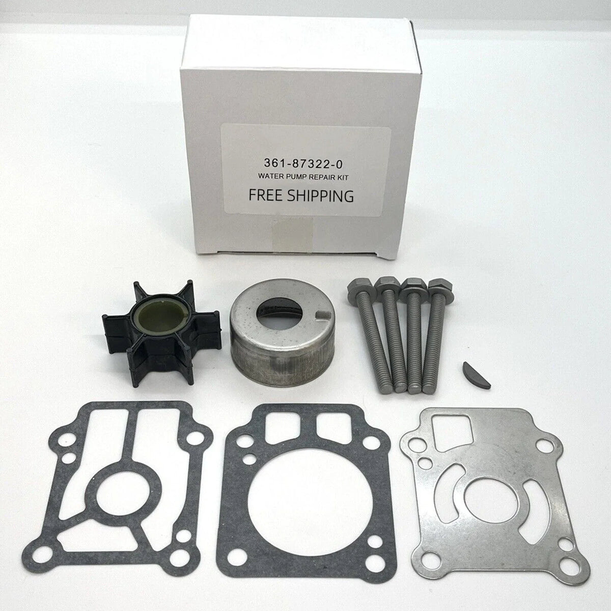 Water Pump Impeller Repair Kit for Tohatsu 25/30/40HP 2-Stroke Outboards
