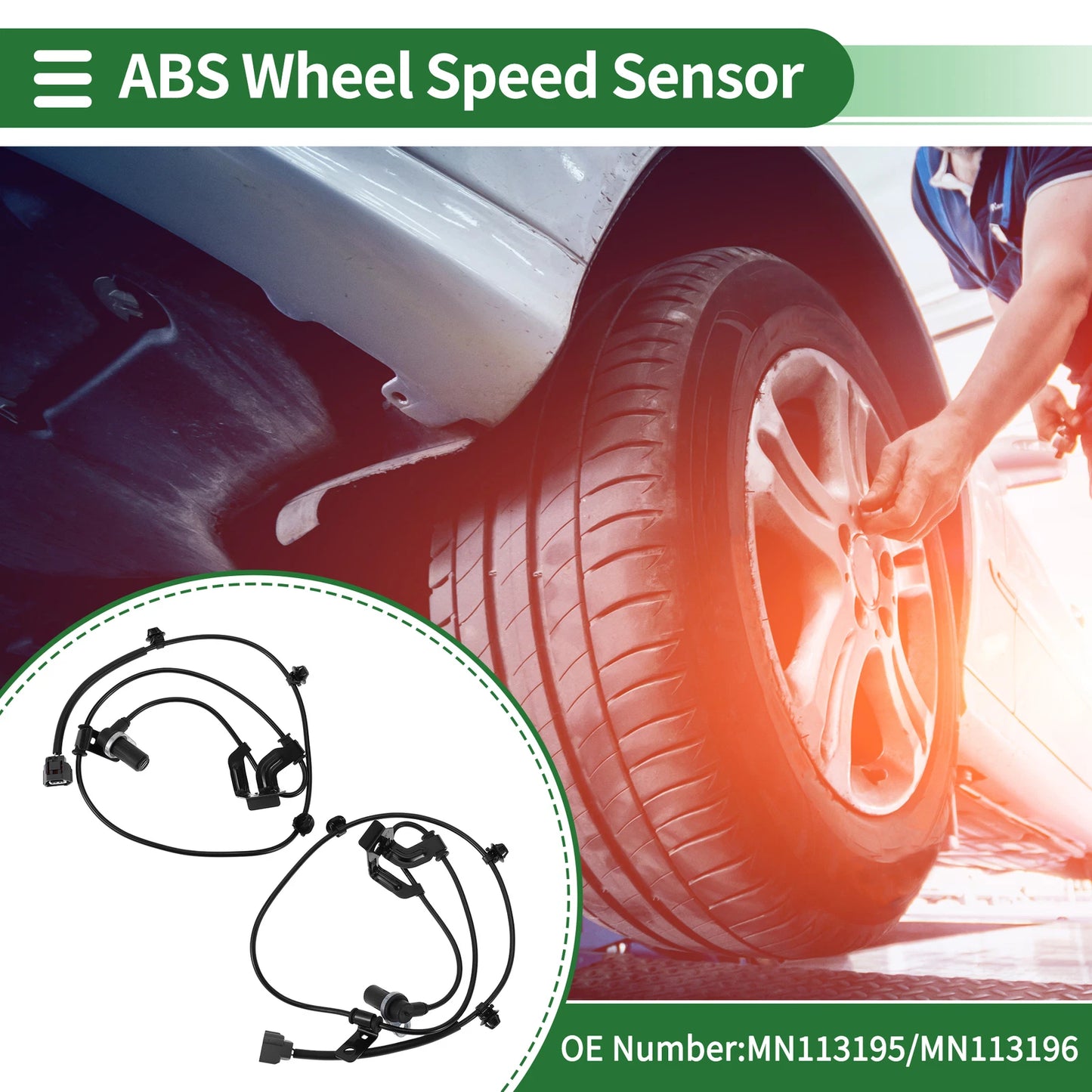 ABS Wheel Speed Sensor Set for Mitsubishi Eclipse (2000-2005)
