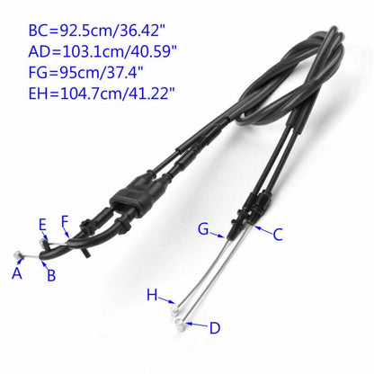 Throttle Cable Set - Push & Pull - Black for Yamaha MT-07 (2014-2021)