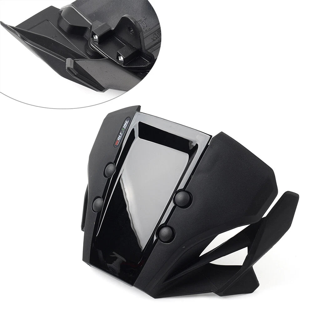 Black Motorcycle Front Windshield Visor for Honda CB650R (2019-2023)