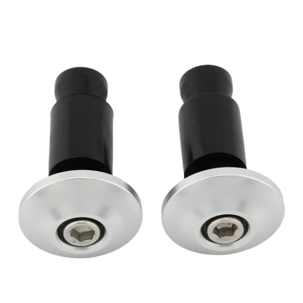 7/8'' Handle Bar End Grips Caps for Motorcycle Dirt Bike - Silver