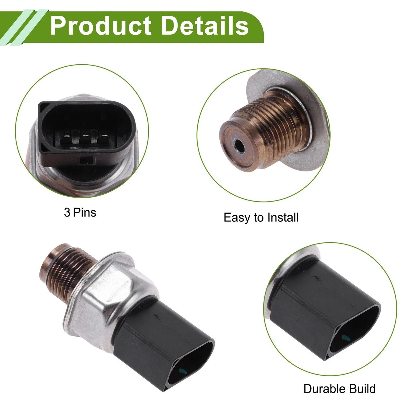 Fuel Injection Pressure Sensor for Ford Transit Mk6 Minibus 2.2 TDCi (2000-2006)
