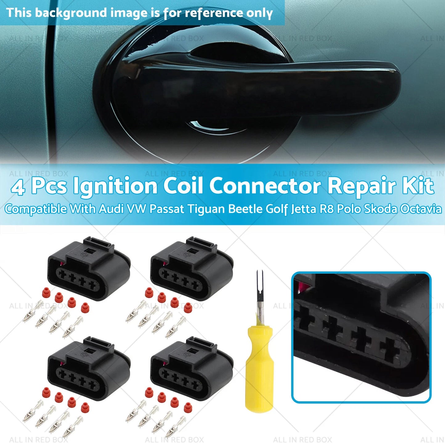 4 x Ignition Coil Connector Repair Kit for Audi VW (1998-2005)