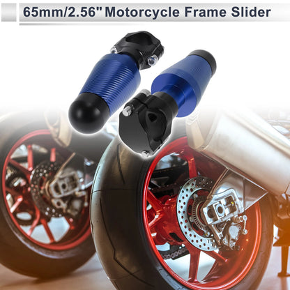 1.1–1.3 Aluminum Alloy Motorcycle Slider Frame 2 x Blue