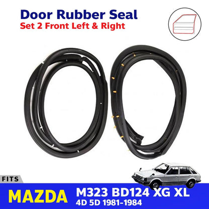 Door Rubber Seal Weatherstrip Front L+R Fits MAZDA M323 XG XL BD124 1981-84 D08