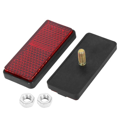 Warning Reflector 6 Pair M6x1.0 Red Rectangle for Motorcycle Bike