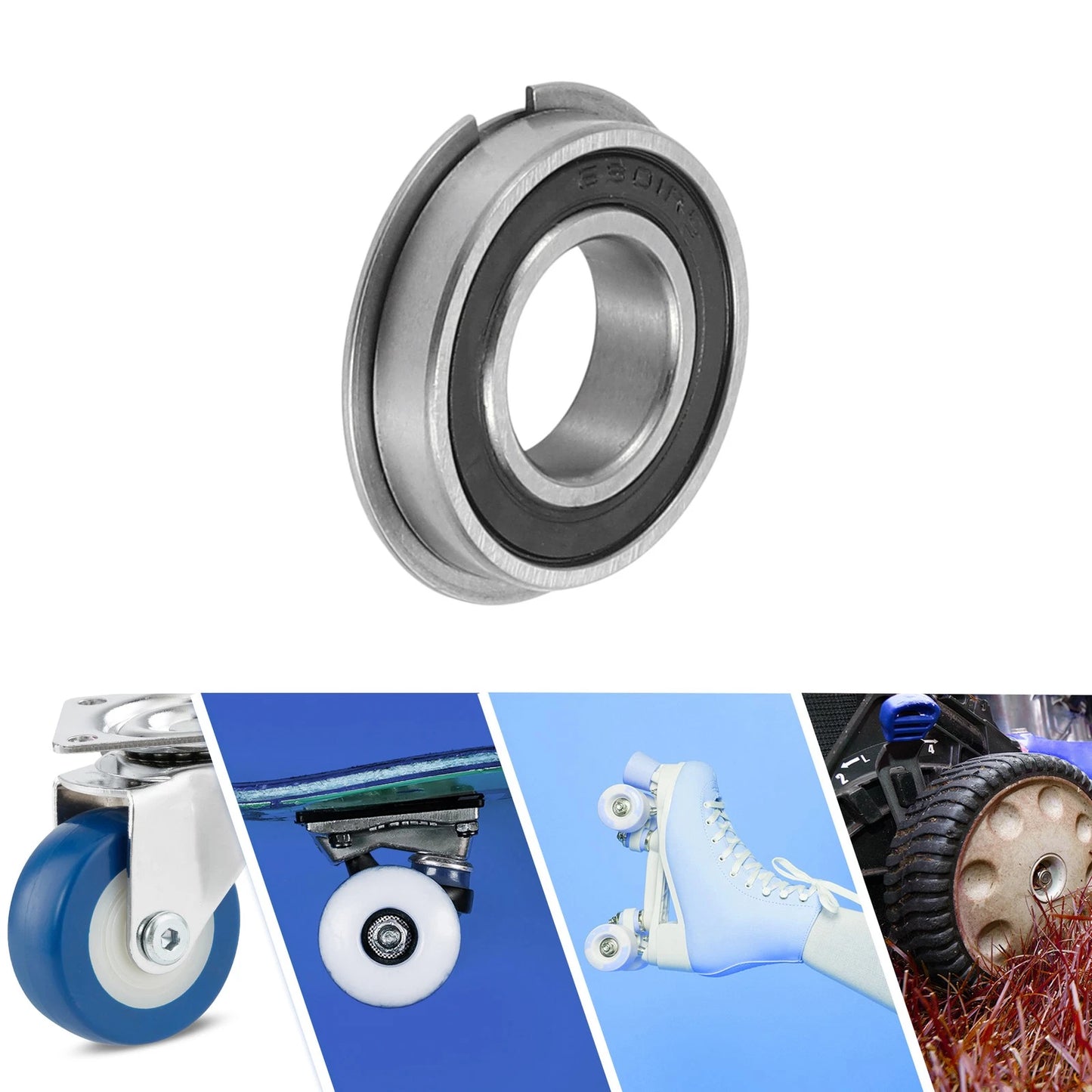 12x24x6mm Deep Groove Ball Bearings for Scooter Skateboard Wheel