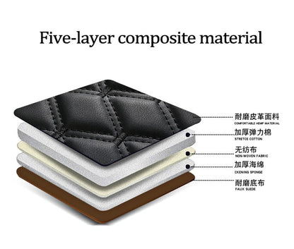 Black PU Leather Front Seat Cover Cushion for Car SUV (Universal)