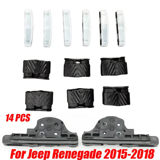 14x / Sunroof Bracket Slider Buckle Rail Clip for Jeep Renegade (2015–2018)