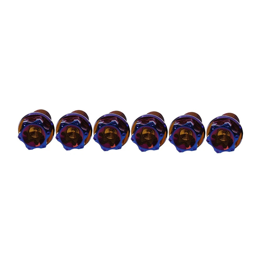 6 x Titanium Bolts Torx Head Flange Screws M8x25mm for Motorcycle Bike