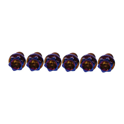 6 x Titanium Bolts Torx Head Flange Screws M8x25mm for Motorcycle Bike
