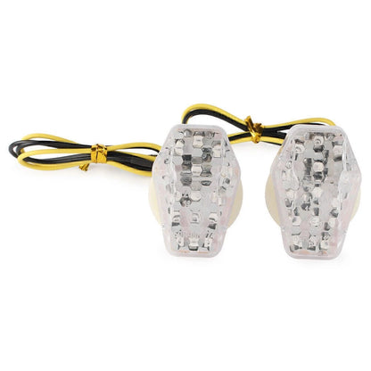 2 x Clear LED Turn Signal Lights for Suzuki GSXR650 GSXR1000 (2001-2005)