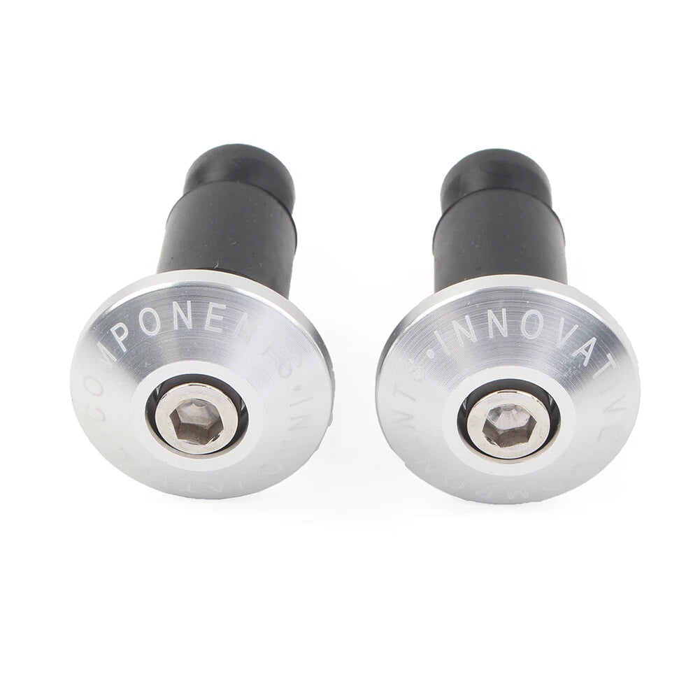 7/8" Handlebar End Weights Grips Cap Plugs for Dirt Bike Motor Silver