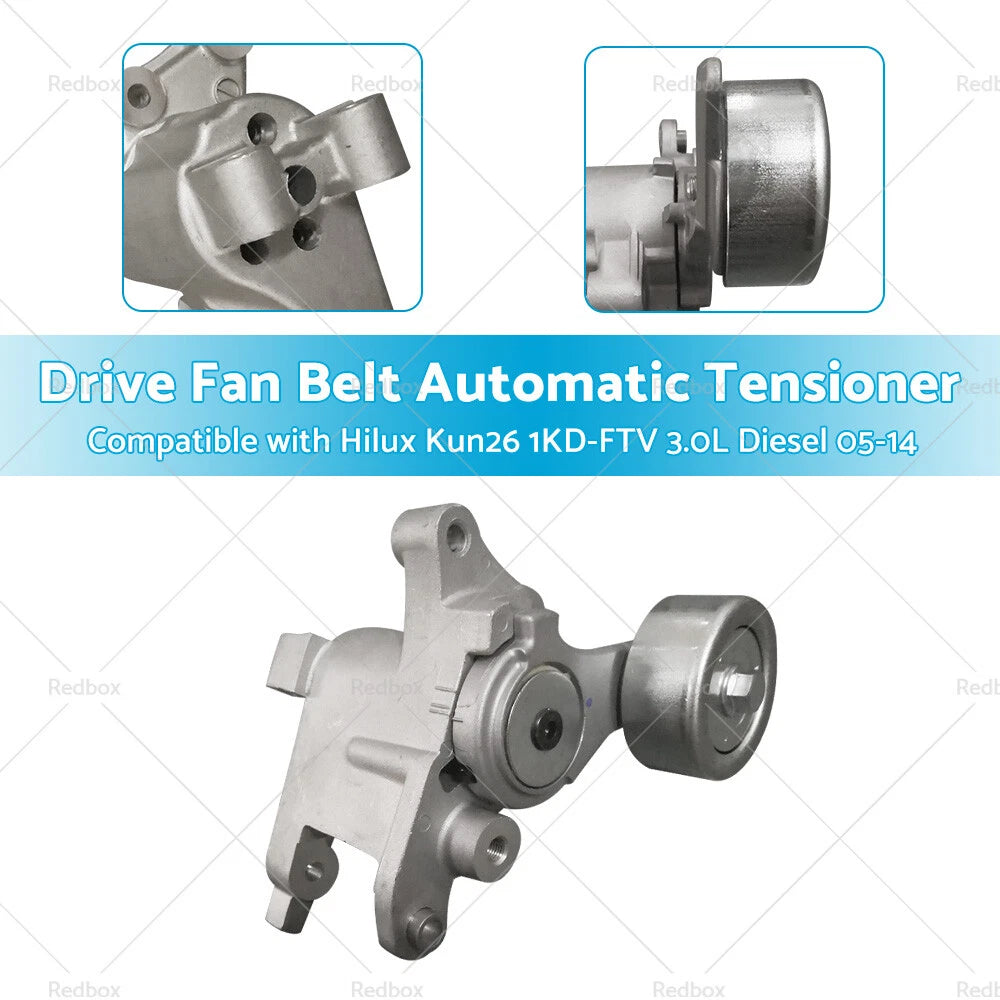 Drive Fan Belt Tensioner for Toyota Hilux KUN25 KUN26 1KD-FTV Diesel (05-14)