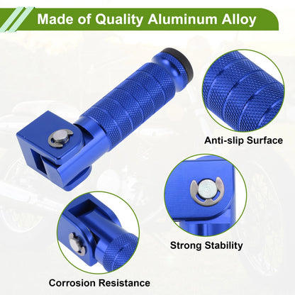 FootPegs 4.8" Rear Footrest Aluminum Blue 2 x for Motorcycle