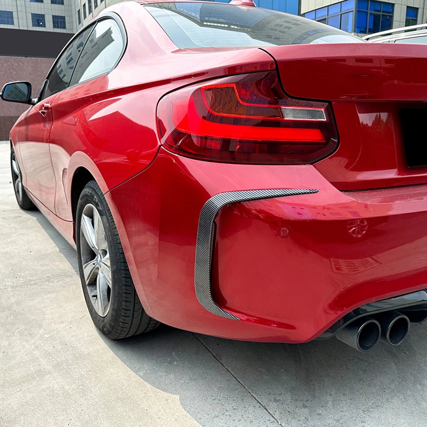 2 x CB Look Rear Bumper Side Spoilers for BMW 2 Series F87 M2 (2016-2021)