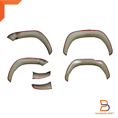 5" Rocco Black Red Fender Flares for Toyota Hilux Revo (2020-2023)