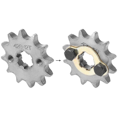 12T Front Engine Sprocket Titanium Tone for Motorcycle Dirt Bike