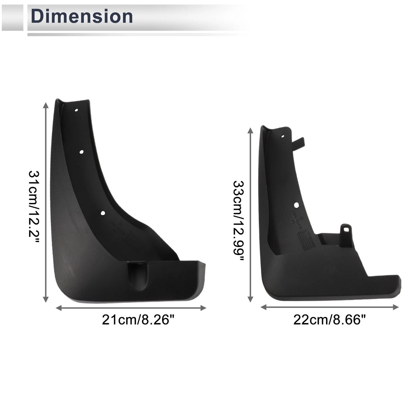 Mud Flaps Splash Guards 1x for Infiniti QX50 (2019-2023)