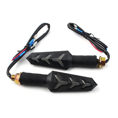 2 x Universal Motorcycle 12V LED Amber Turn Signal Lights for Make & Model