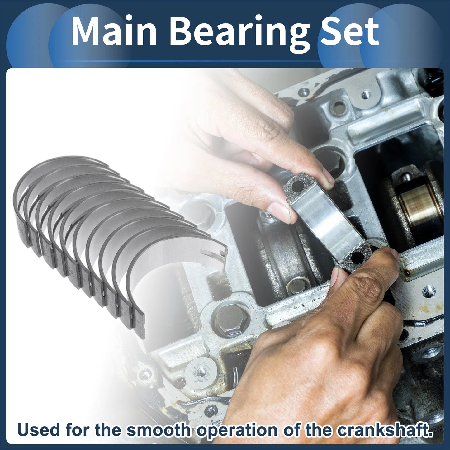 10 Pcs Main Bearing Set for Toyota Caldina (1995–2004)