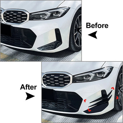 Front Bumper Side Spoiler Splitter for BMW 3 Series G20 G21 M Sport (2023-2024)
