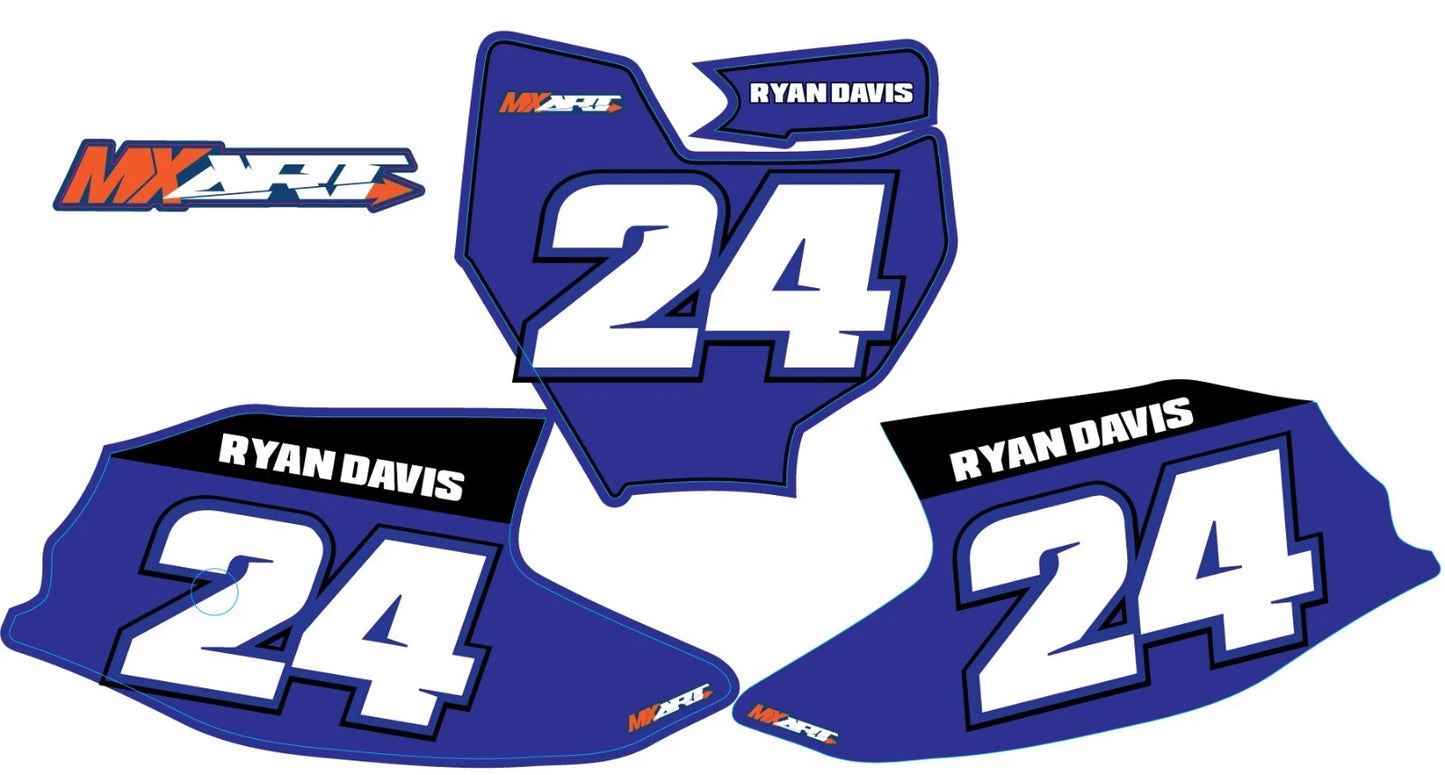 KTM 50 Custom Number Plate Stickers STOKED Style Decals (2016-2022)