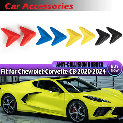 Door Edge Guards Corner Protector Cover Red for Chevrolet Corvette (2020-2024)