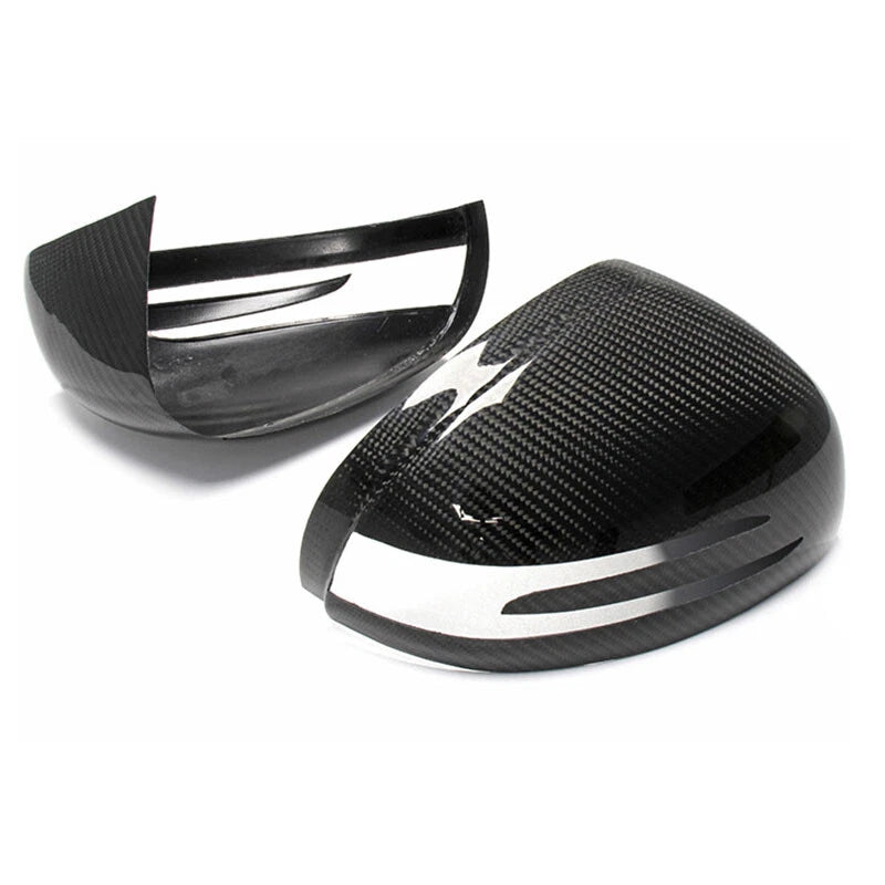 Overlay Real Carbon Fiber Wing Mirror Cover Caps Fit For Benz SLK R172 SLC SL