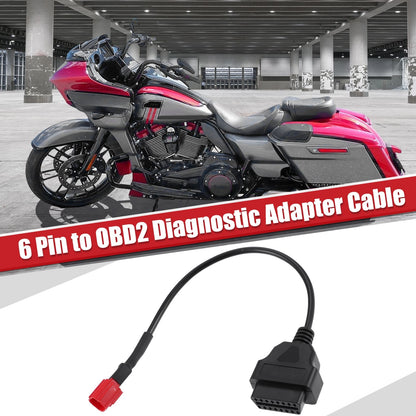 6 Pin to OBDII Cable Adapter for Yamaha & Harley Davidson Motorcycles