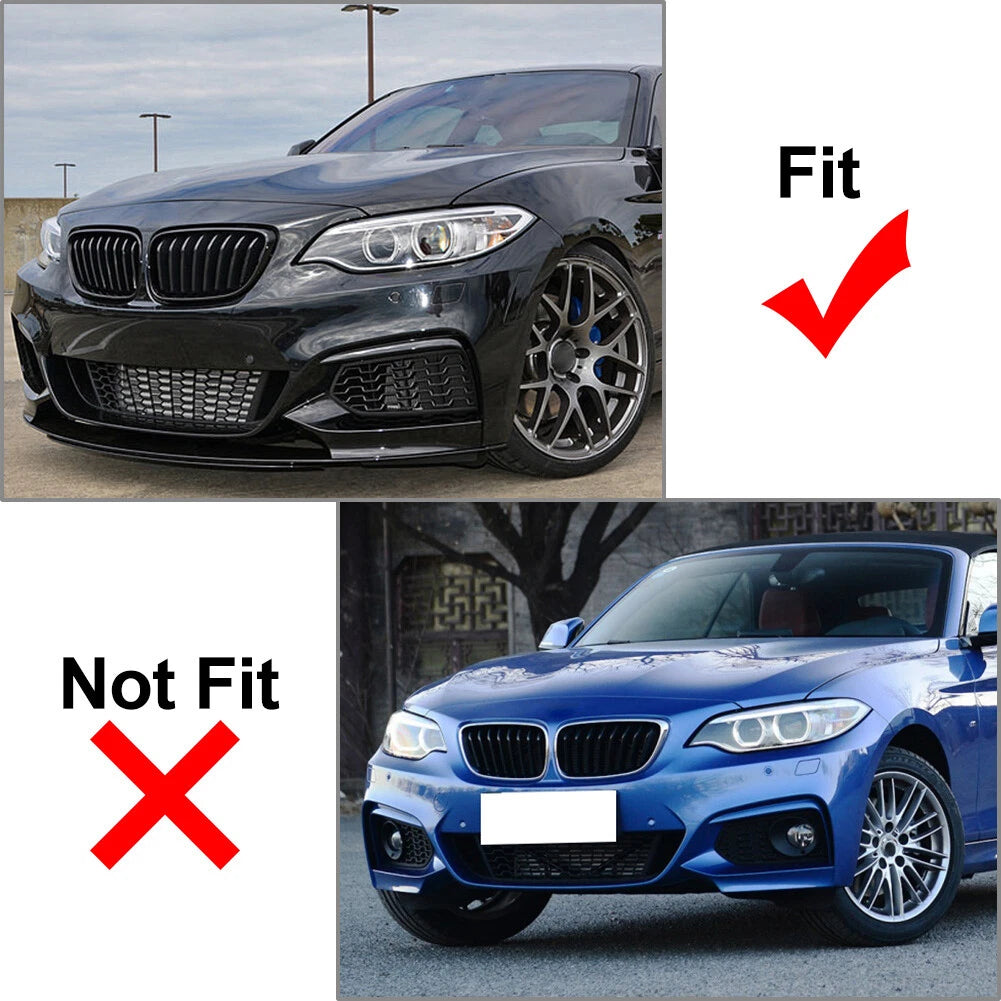 M Sport Front Bumper Fog Light Grille for BMW F22 F23 (2014-2021)