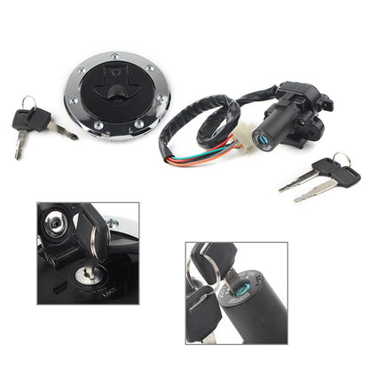 Fuel Gas Cap Ignition Switch Lock Set for Kawasaki Ninja ZX6R ZX7R ZX9R (2000-2002)