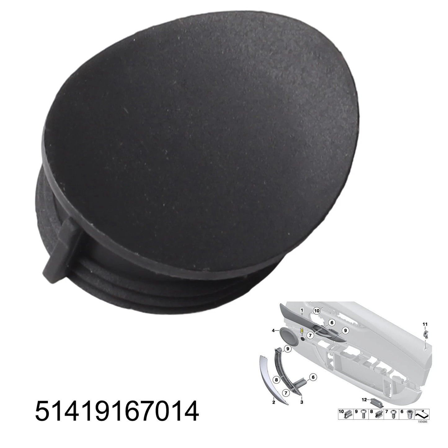 Wear resistant Inner Door Handle Screw Cover Cap for Z4 E89 (2009–2015)