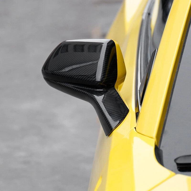 100% Carbon Fiber Add-on Side Mirror Cover for Chevrolet Camaro SS RS ZL1 16-23