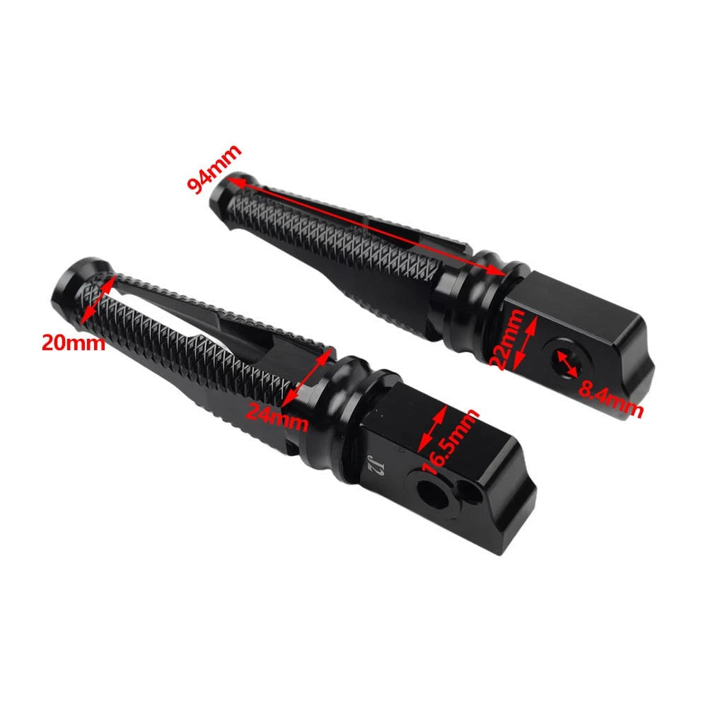 Passenger Footrest Rear Foot Pegs for Aprilia GPR125 GPR150 (2017-2023)