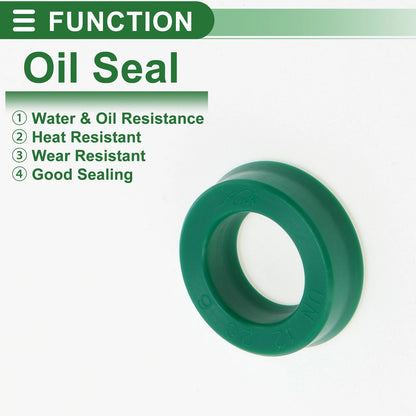 Oil Seal 5 Pcs Rotary Shaft Seal TPU 12x20x6mm Green