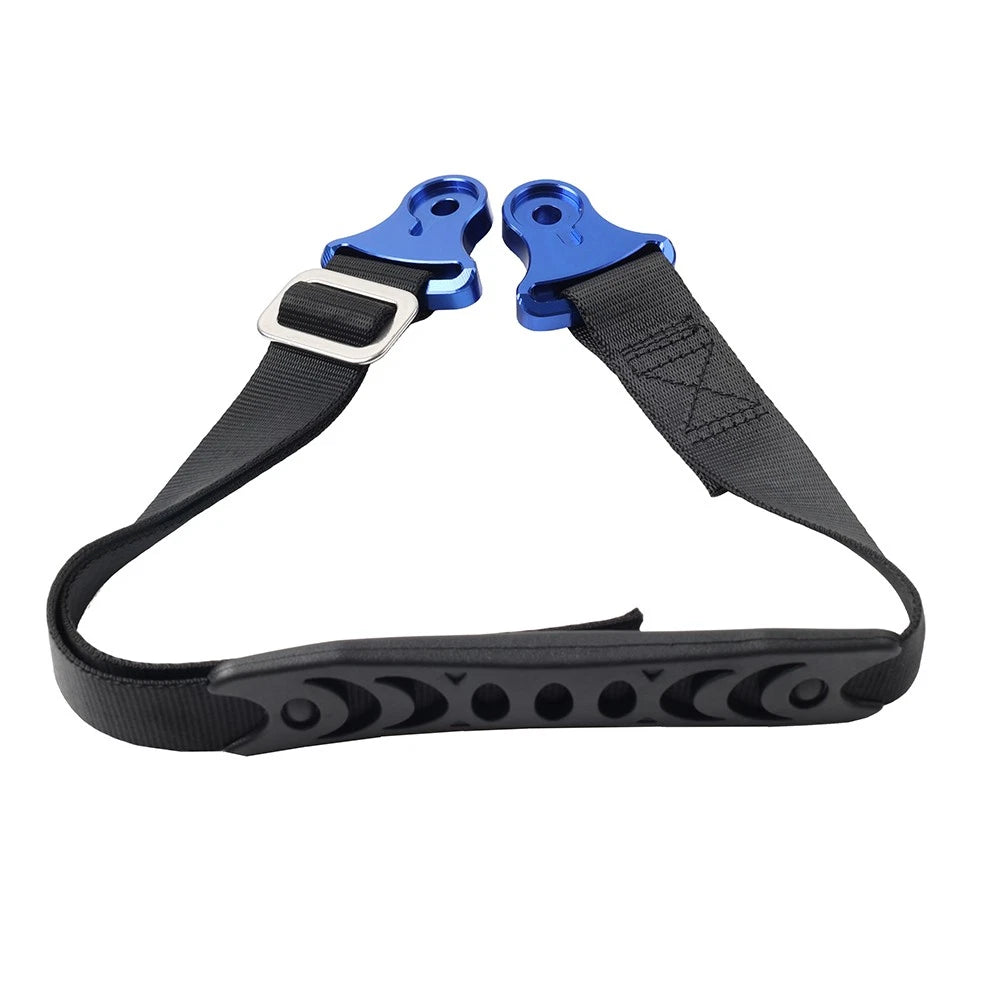 Blue Universal Adjustable Motorcycle Fork Rear Seat Rescue Strap Sling