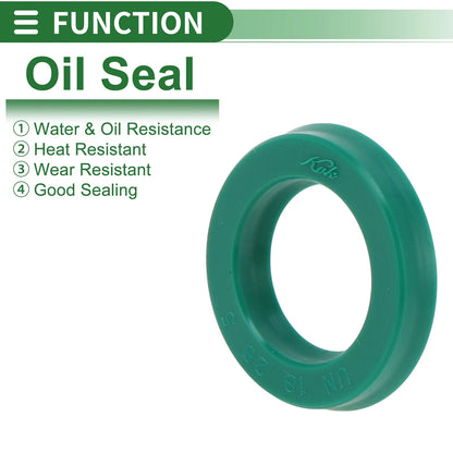 Oil Seal 5 Pcs Seal Ring Rotary Shaft Seal TPU 18x28x5mm High Pressure Green