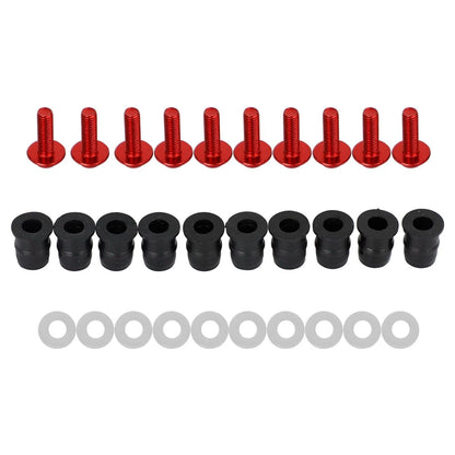 10 x M5 x 16MM Fairing Bolts Rubber Plugs for Motorcycle Scooter Quad
