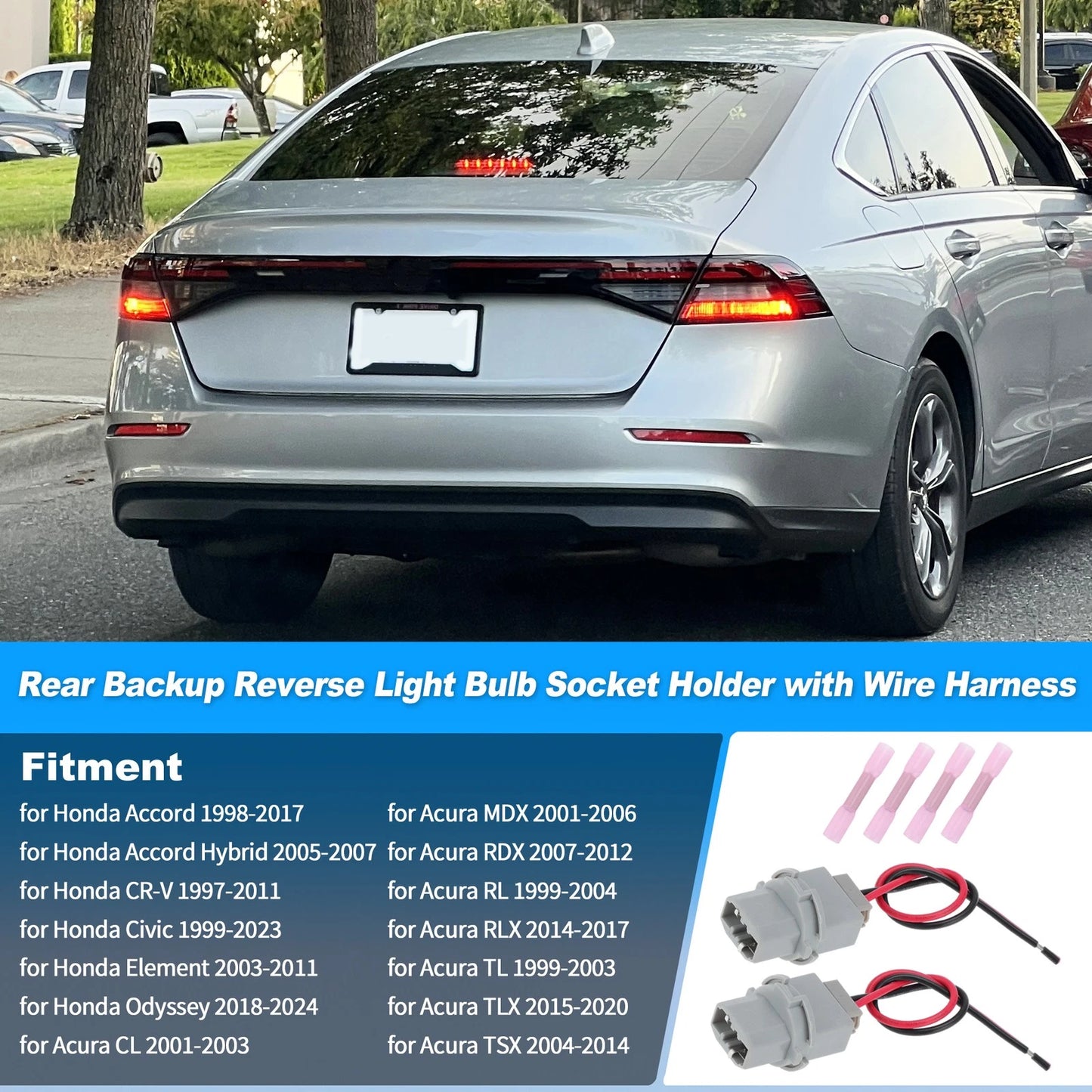 Rear Backup Light Bulb Socket Holder Wire Harness for Honda (2006-2011)