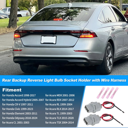Rear Backup Light Bulb Socket Holder Wire Harness for Honda (2006-2011)