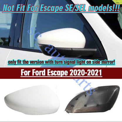 Right Star White Turn Signal Hole Side Mirror Cover for Ford Escape (2020–2021)