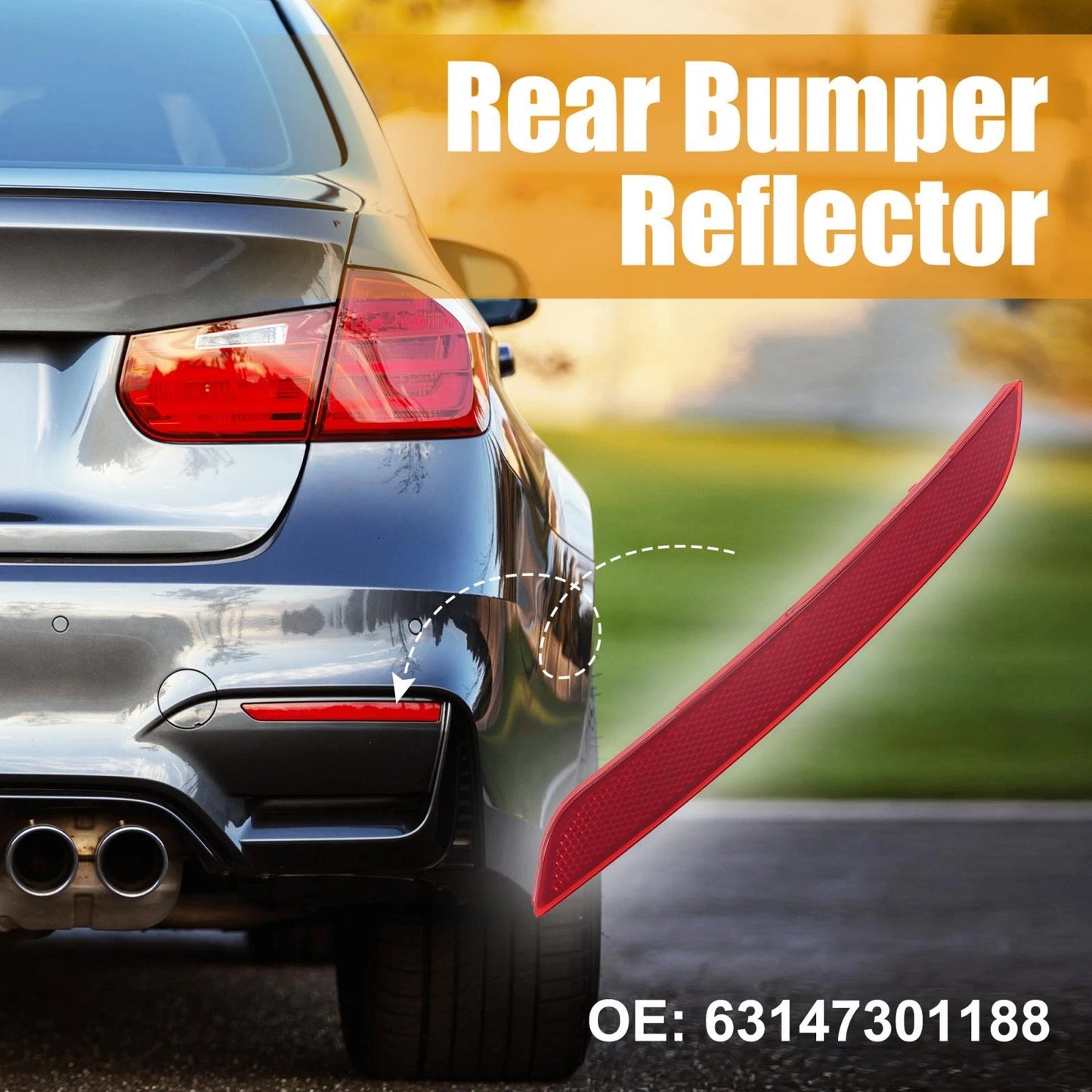 Rear Bumper Reflector Strip Cover Right Side for BMW 430i (2017 - 2020)
